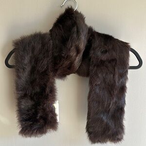 Cejon Dark Brown Faux Fur Stole Scarf